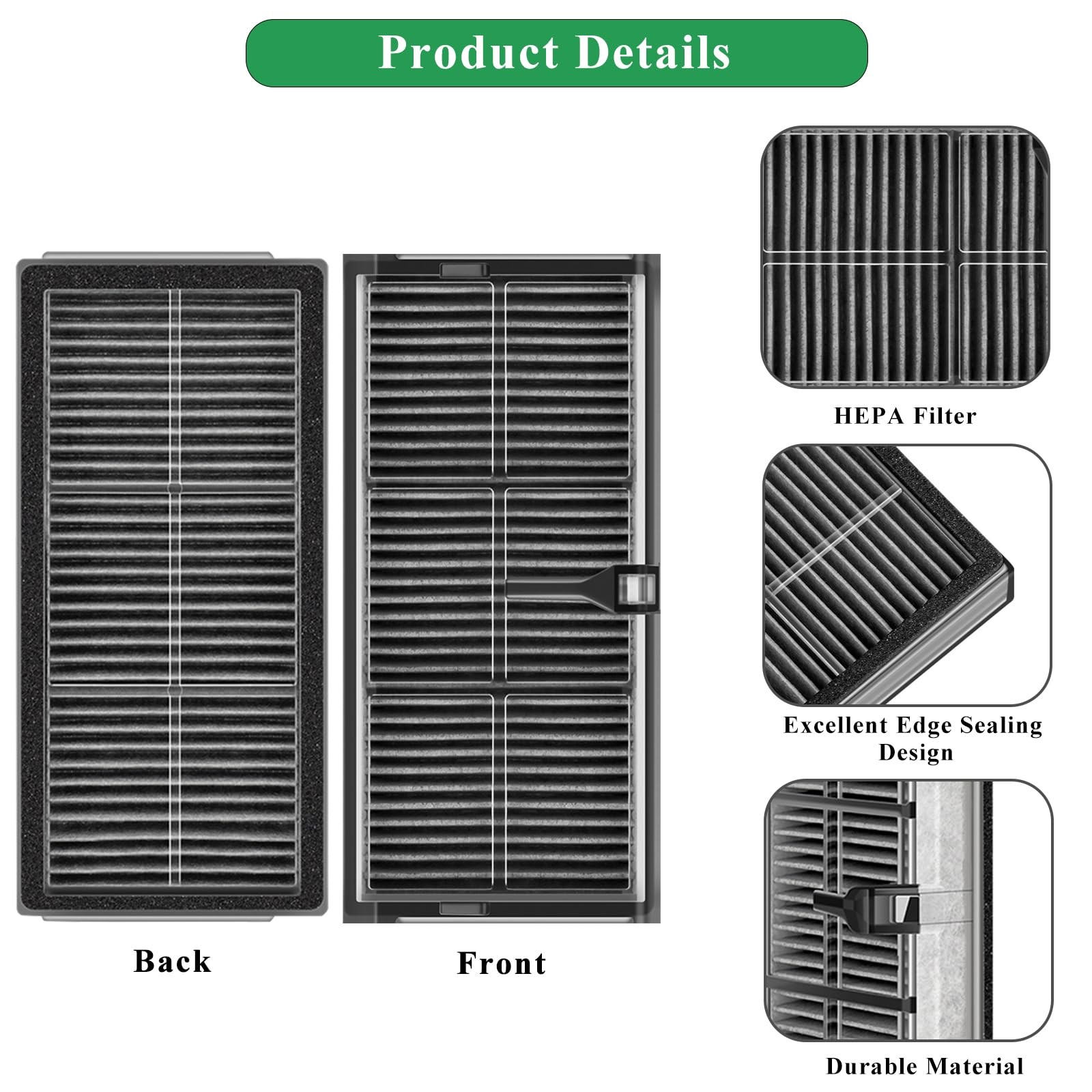 Replacement Filter for Dreame X40 Ultra/L10s Pro Ultra Heat/X30 Ultra/ L10s U…