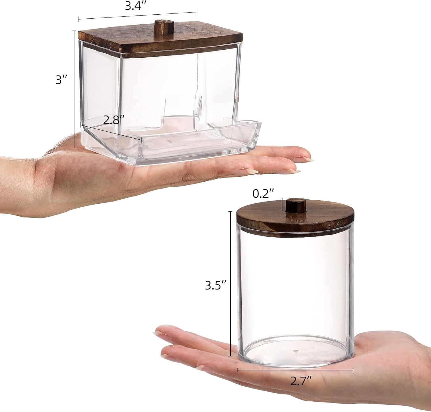 Versatile Apothecary Jars for Cotton Swabs & Bath Essentials – 3 Container Set