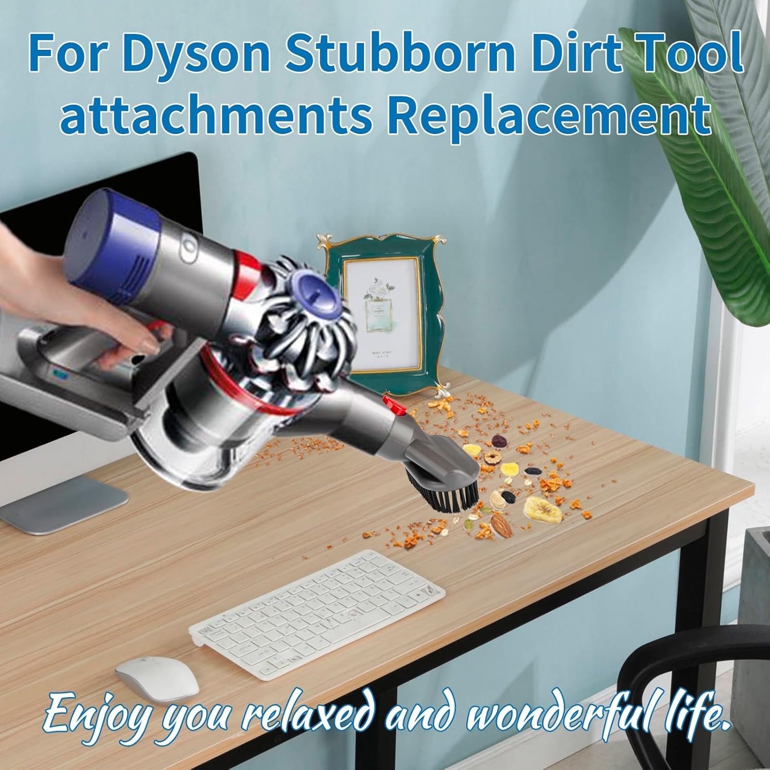 Stubborn Dirt Brush Vacuum Attachment Compatible for V7 V8 V10 V11 V15 Vacuum