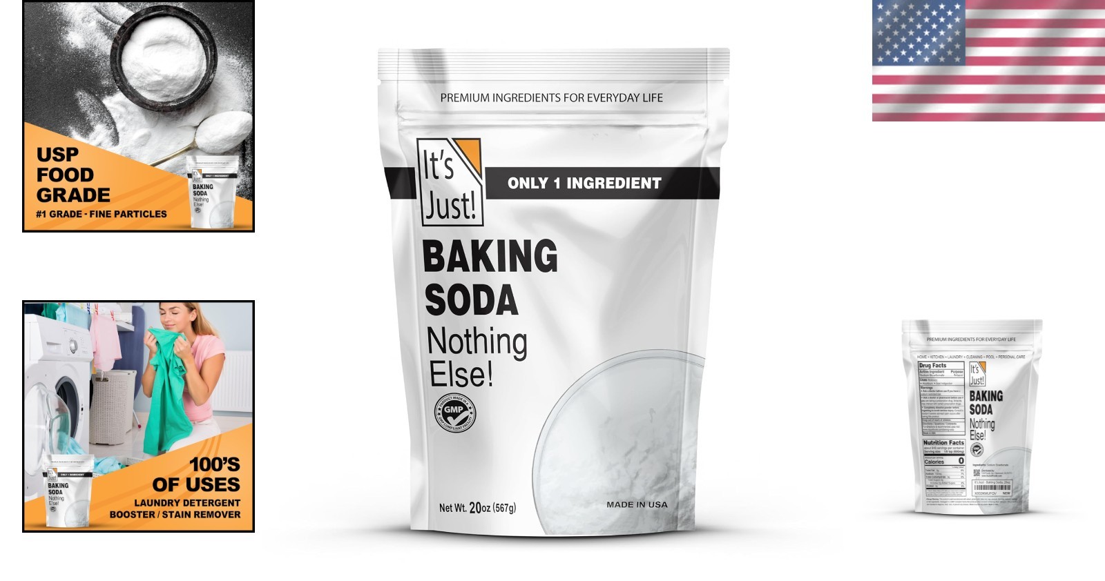 1.25 Pound Pure Sodium Bicarbonate – Additive Free and Eco-Friendly Solution