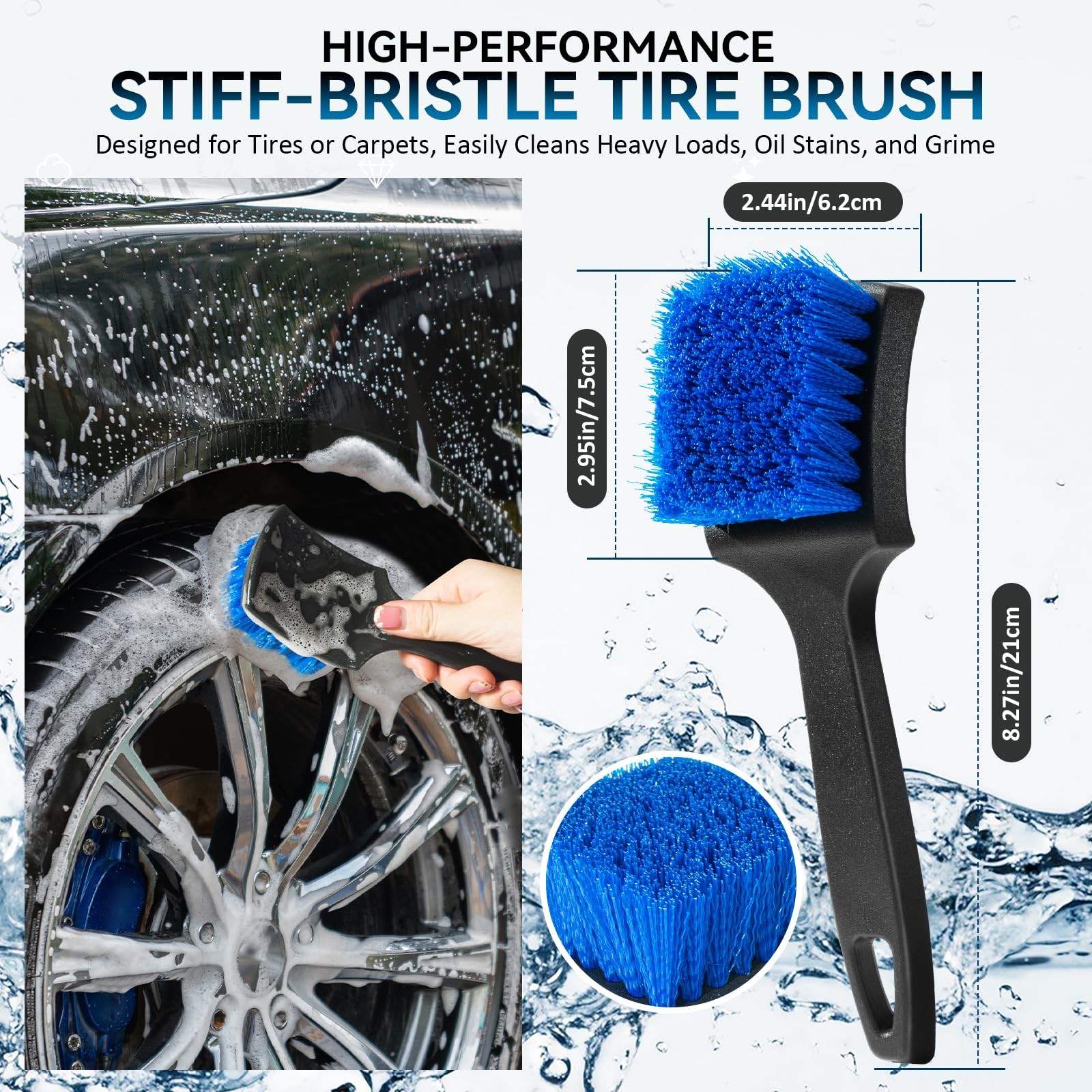 Eomarce Tire Brushes for Cleaning Tires, Car Wheel Brushes for Cleaning Wheel…