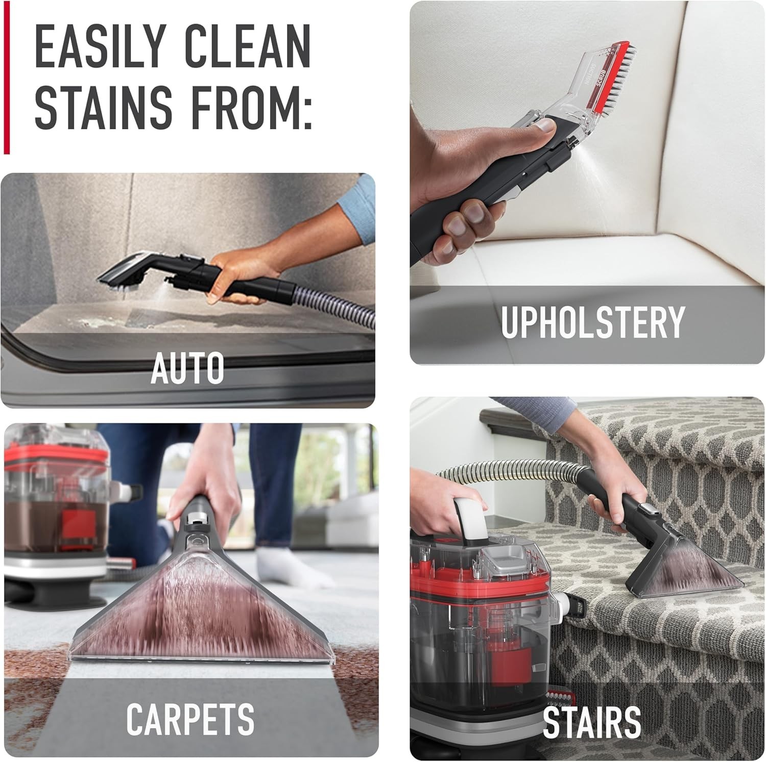 CleanSlate Plus Portable Carpet + Upholstery Spot Cleaner Machine, Powerful Suct