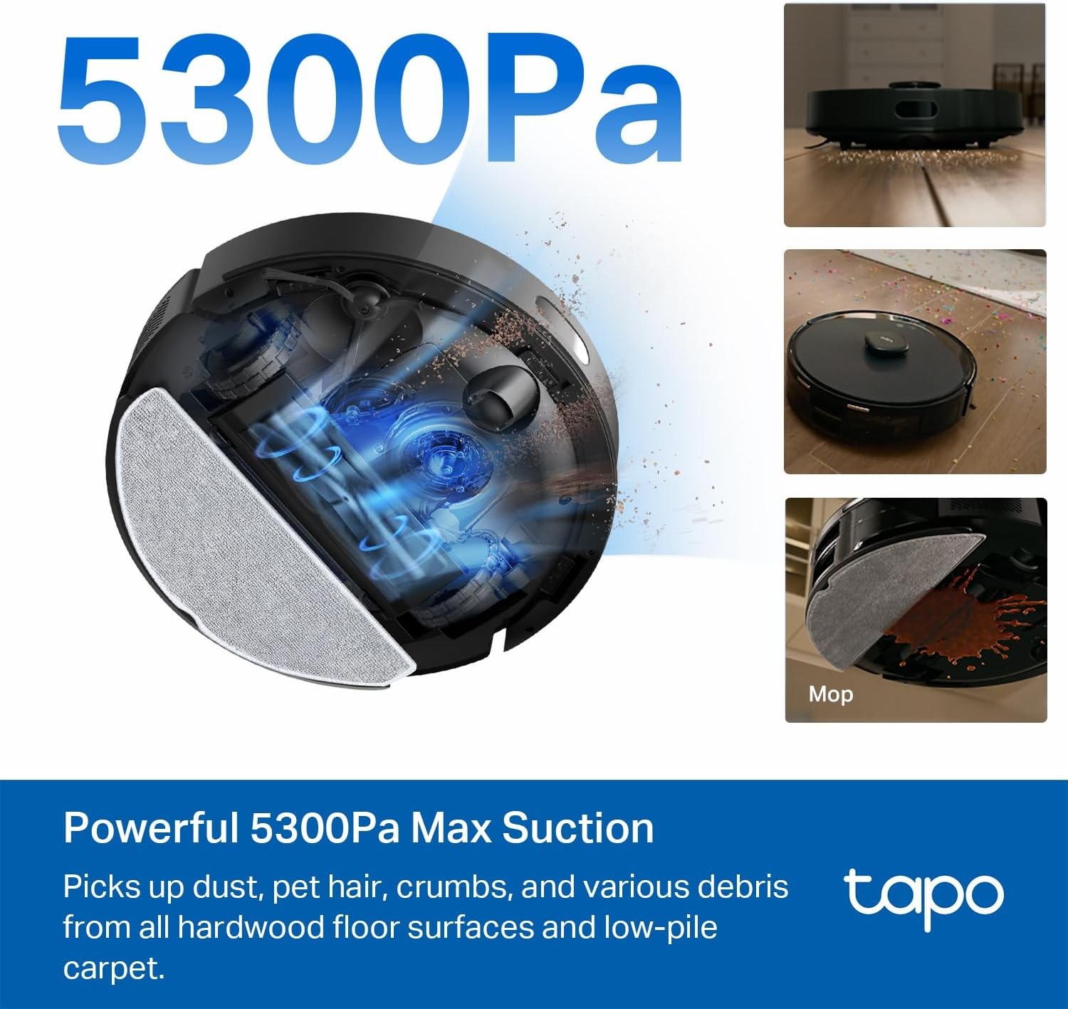 6000Pa Robot Vacuum Mop 3.5L Self Empty Station LiDAR 180min APP Remote Control