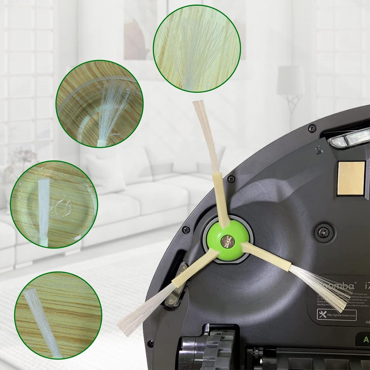 1 Set of Multi Surface Rubber Brushes 3 HEPA Filters 6 Edge Sweeping Brushes