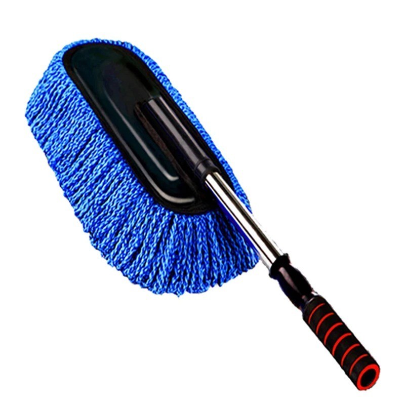Car Cleaning Duster Microfiber Large Home Wax Treated Plastic Handle Brush