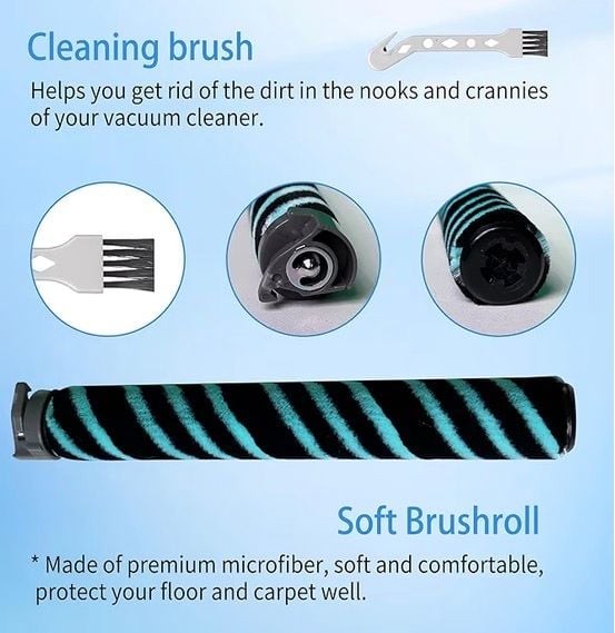 Replacement Roller Brush & HEPA Filter Upright Shark Set AZ4000 AZ4002 AZ400C