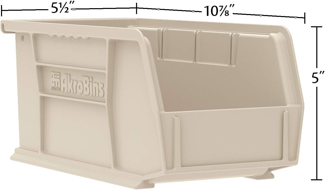 Plastic Storage Bins, Space-Saving Stackable Bins for Garage, Pantry, Craft Orga
