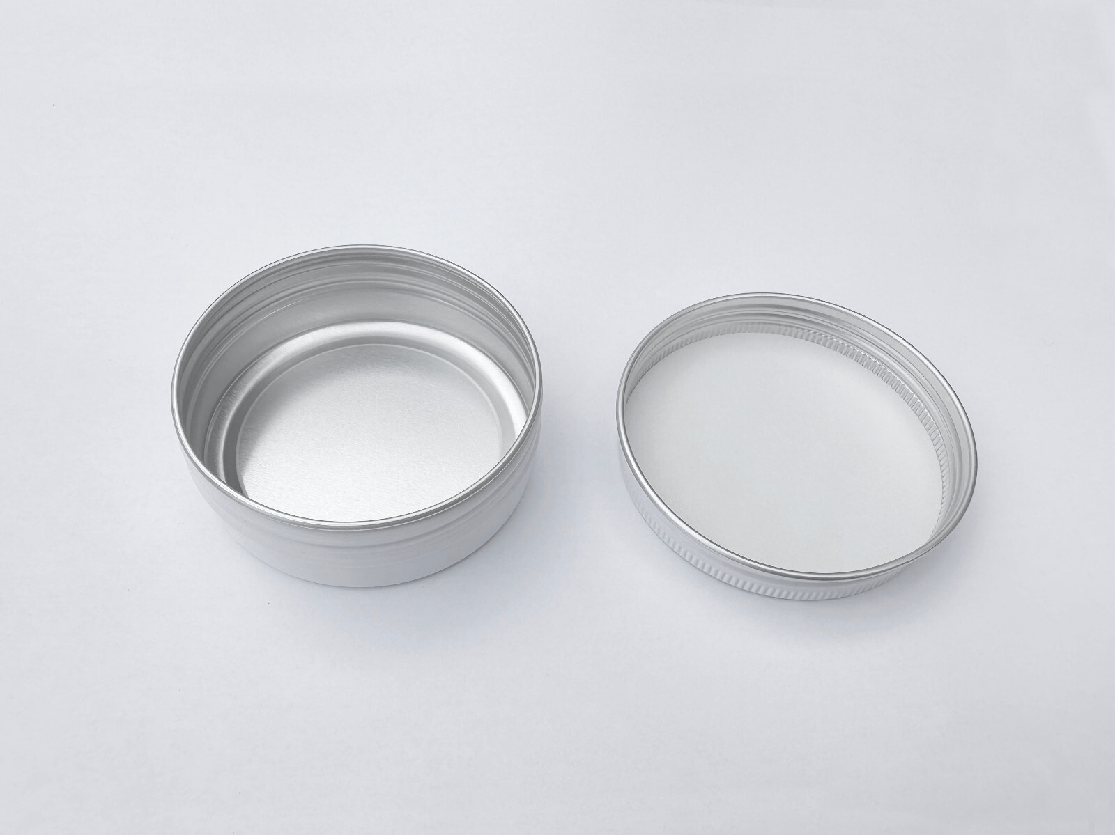 2oz Aluminum Tin Screw Top Round Metal Container With Lid,Storage Jar Travel can