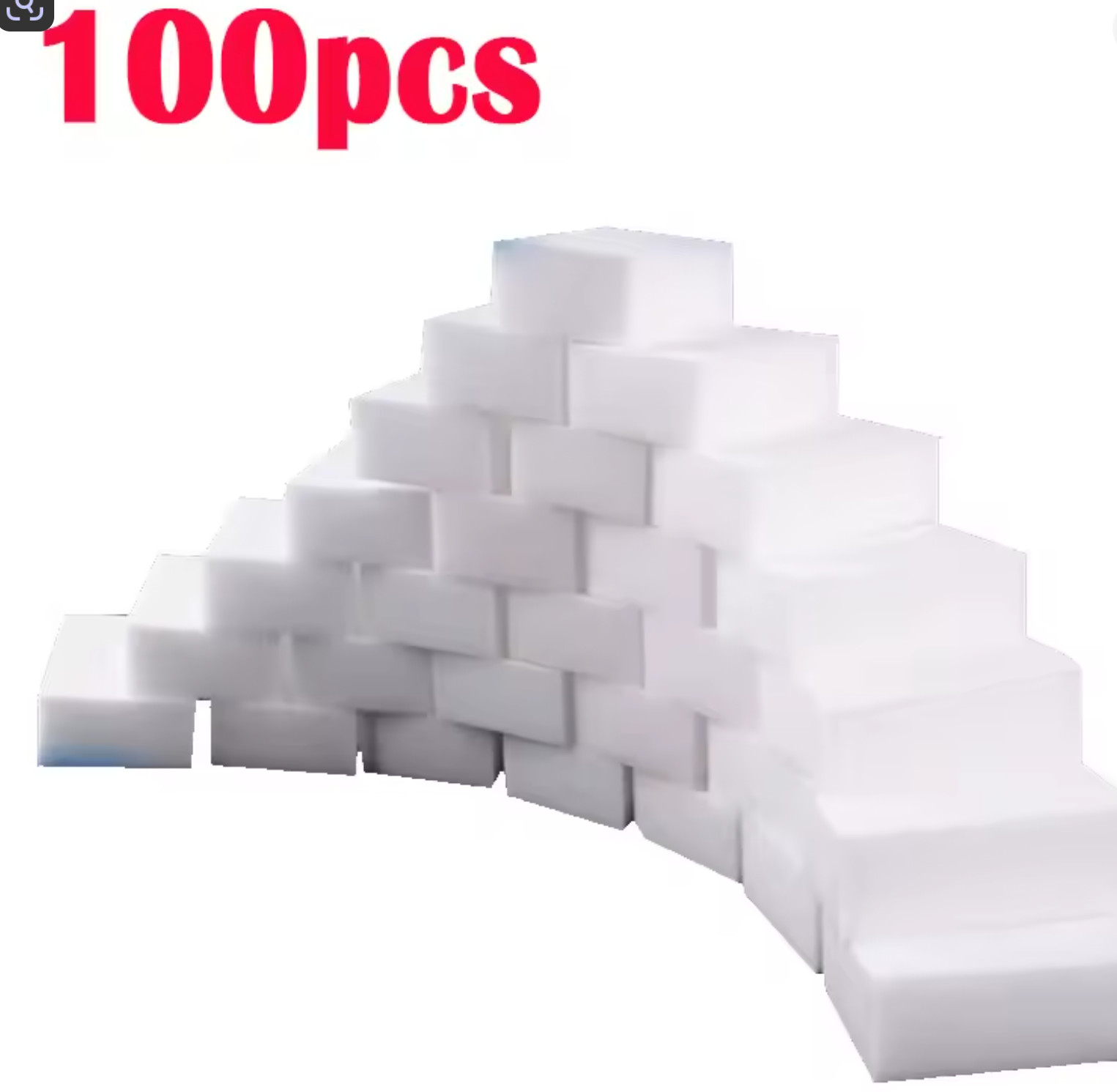 100 PCS Magic Sponge Eraser Bulk Pack 3/4″ Thick Melamine Cleaner