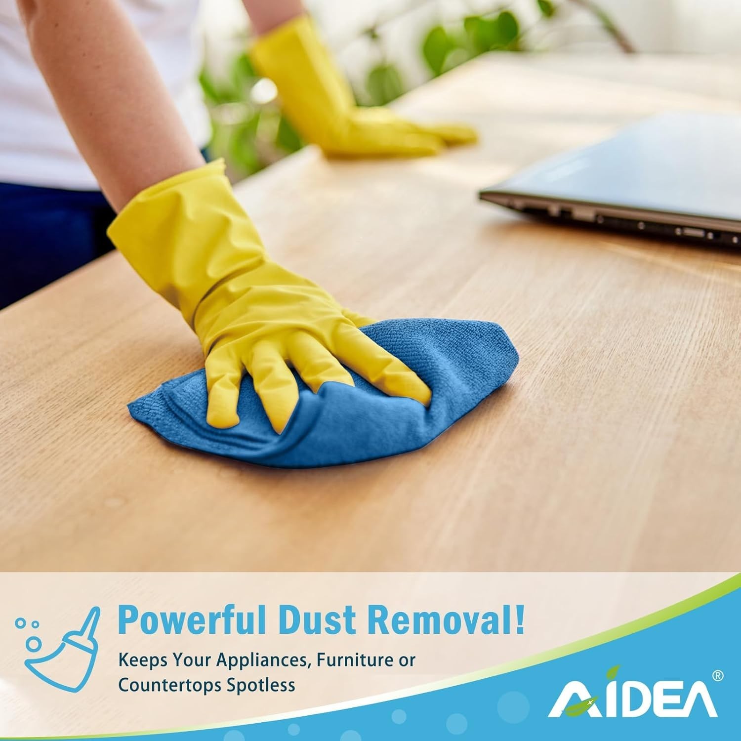 Versatile 12″x12″ Microfiber Cleaning Rags 100PK | For Home, Cars, and Dusting