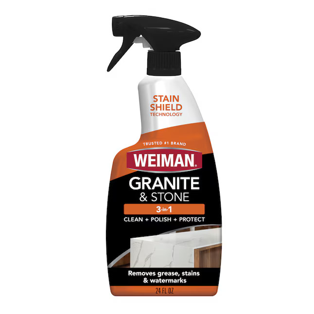 Granite & Stone Cleaner Polish 24oz 3-in-1 Clean Shine Protect Countertops