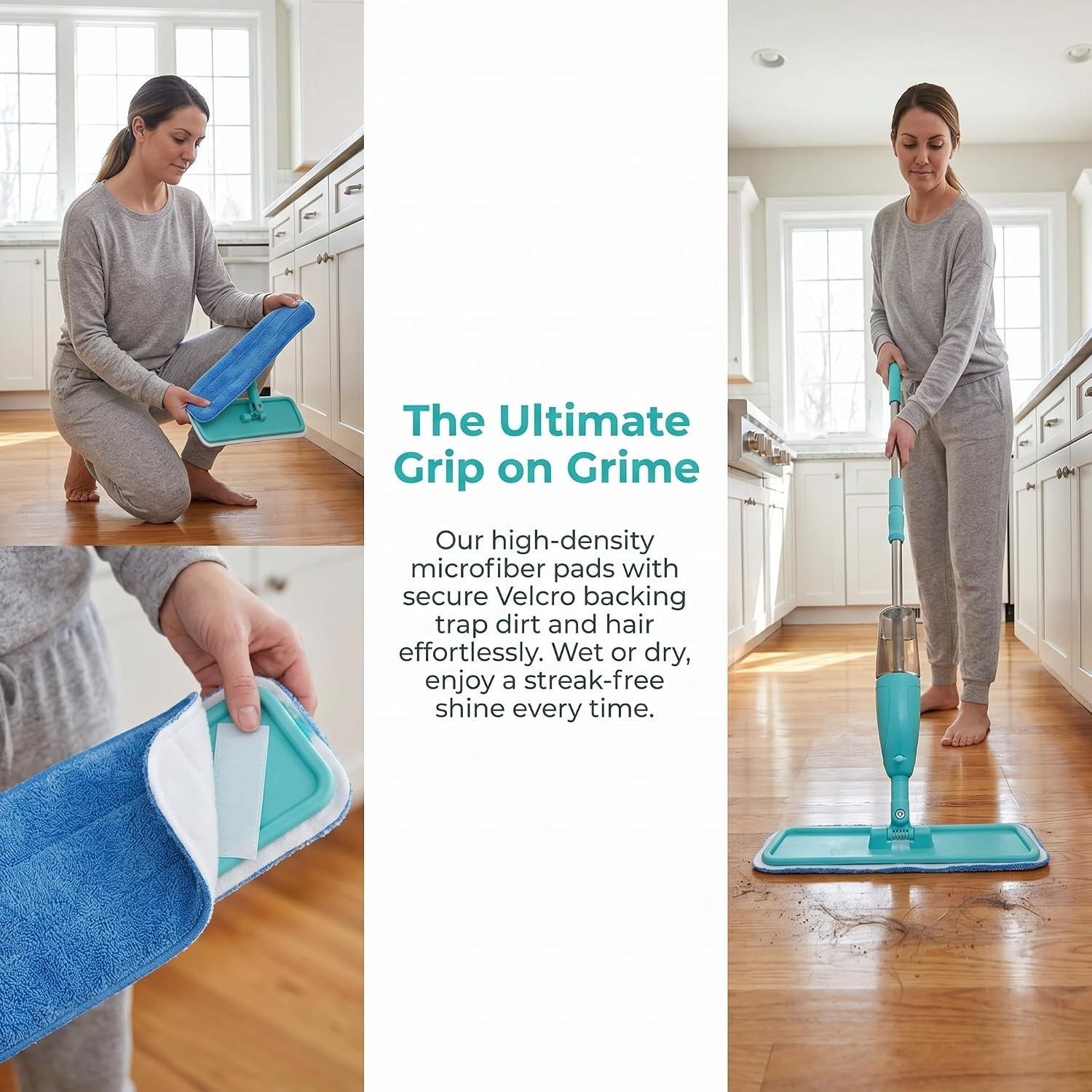 Professional Quality Microfiber Mop Pads 18″ x 6″ – 6 Pack for Deep Cleaning