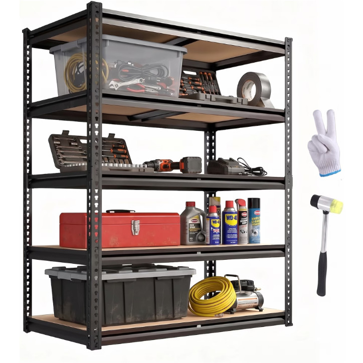 UBERLYFE Garage Storage Shelves Heavy Duty 2400 lbs, 72″H Metal Storage Shelves