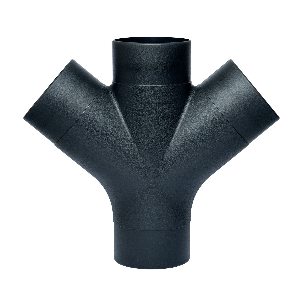 POWERTEC 3-Way Dust Collection Fitting – Y Shaped for 4 inch Hose & Cuff (70275)