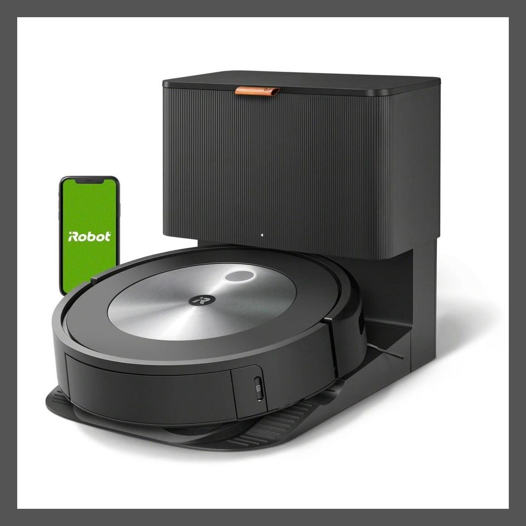 iRobot Roomba j7+ Wi-Fi Connected Self-Emptying Robot Vacuum – Black – 7550