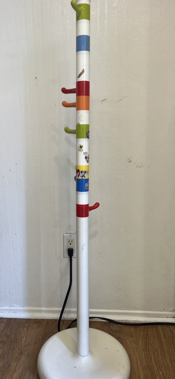 Vintage IKEA Krokig Coat Rack Pop Art Memphis Style Rare 51 Inch Floor Stand