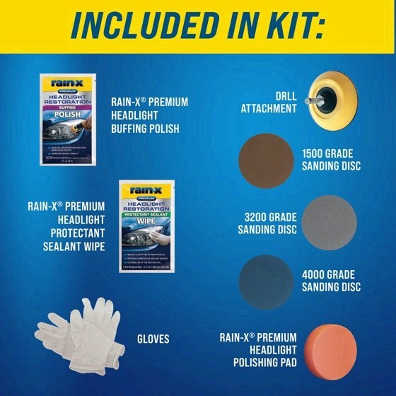 Rain-x Premium Headlight Restoration Kit – 610153