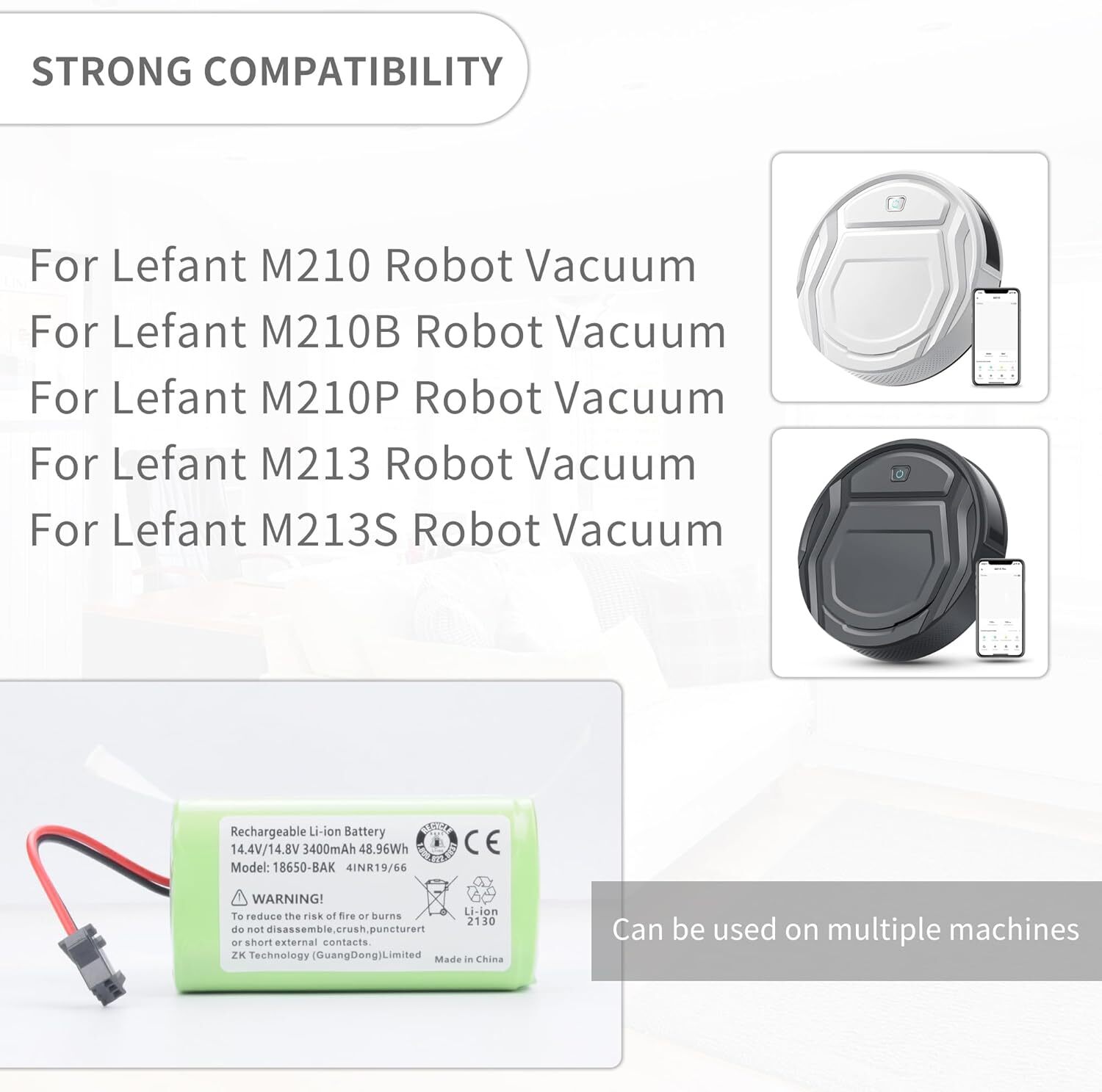 3400mAh Battery For Eufy RoboVac 11 11C 11S Max 12 15T 15C Max,25C,30,30C 35C