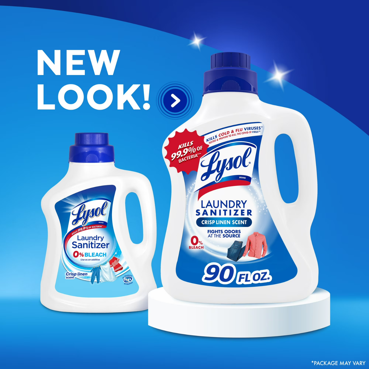 Lysol Laundry Sanitizer Additive Crisp Linen 90oz 2 Pack Bleach Free