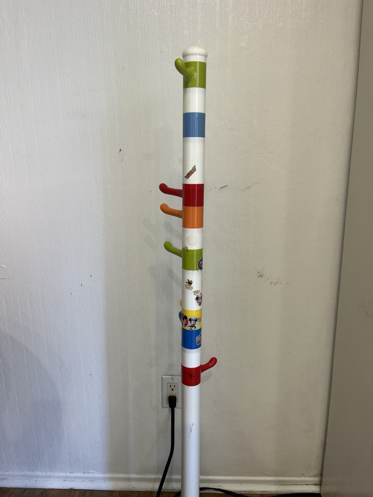 Vintage IKEA Krokig Coat Rack Pop Art Memphis Style Rare 51 Inch Floor Stand