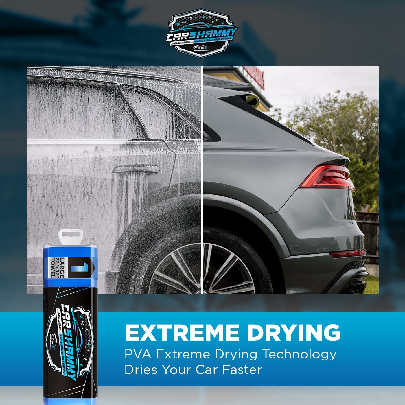 Car Shammy Towel 27″ X 17″ Super Absorbent And Scratchfree Car Drying Towel Cham