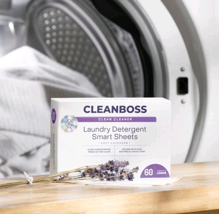 CleanBoss 2pk Powerful Laundry Smart Sheets: Up to 120 Loads-Lavender