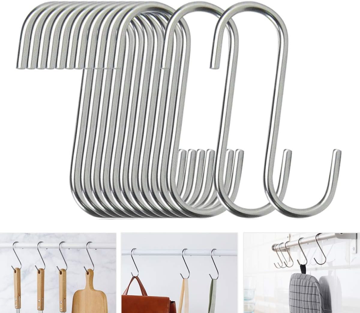 40 Pack S Hooks – Stainless Steel Heavy Duty S for 40-Pack(2.75 Inch)