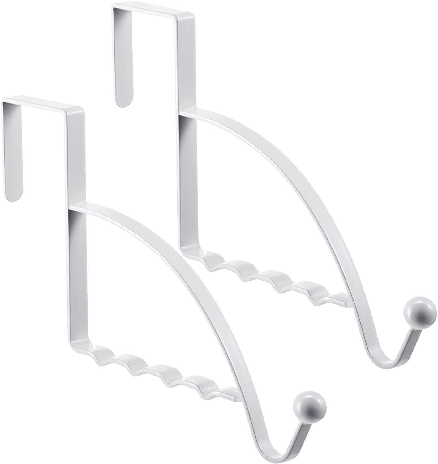 Single Over Door Hooks Multi Hanging Storage Hanger Clothes Coats Towels 2 Piece