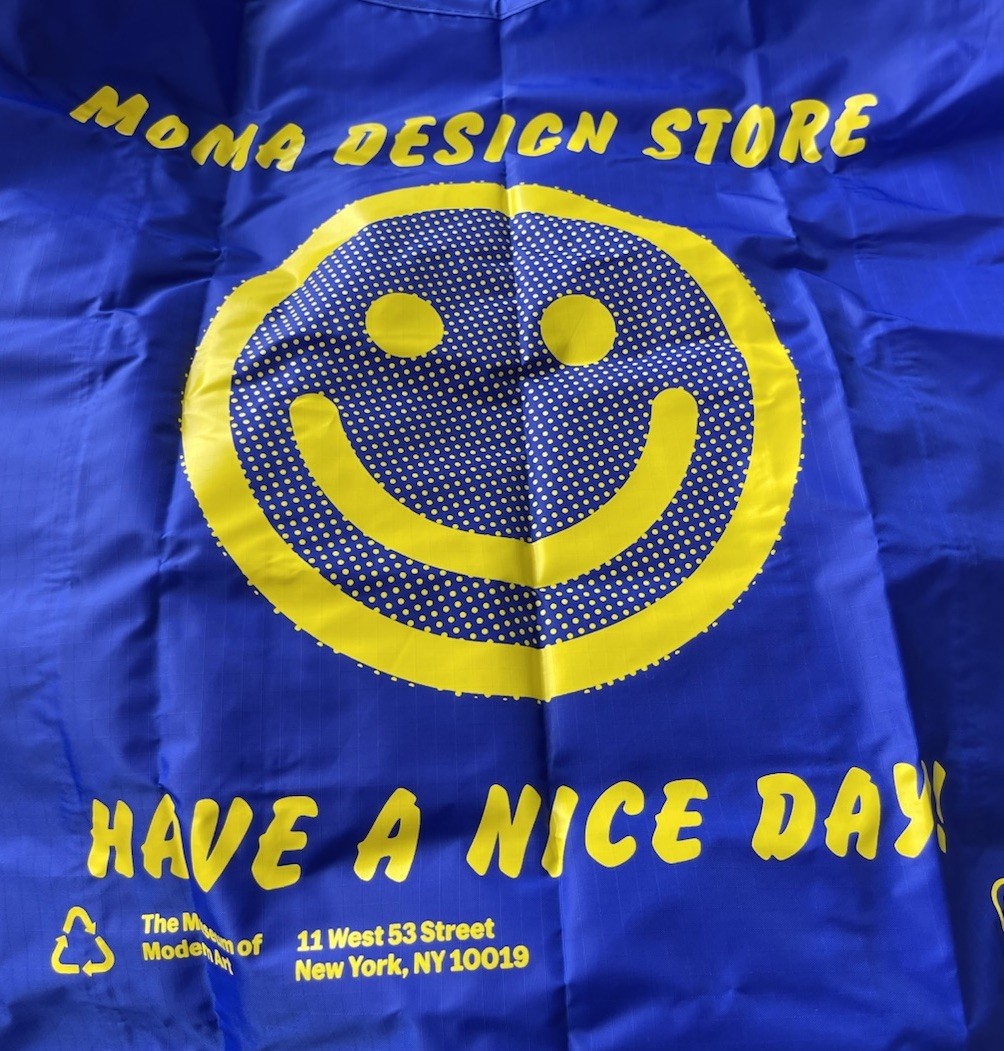 Baggu Standard Size Tote In Blue Cobalt For Moma Rare Machine Wash H96