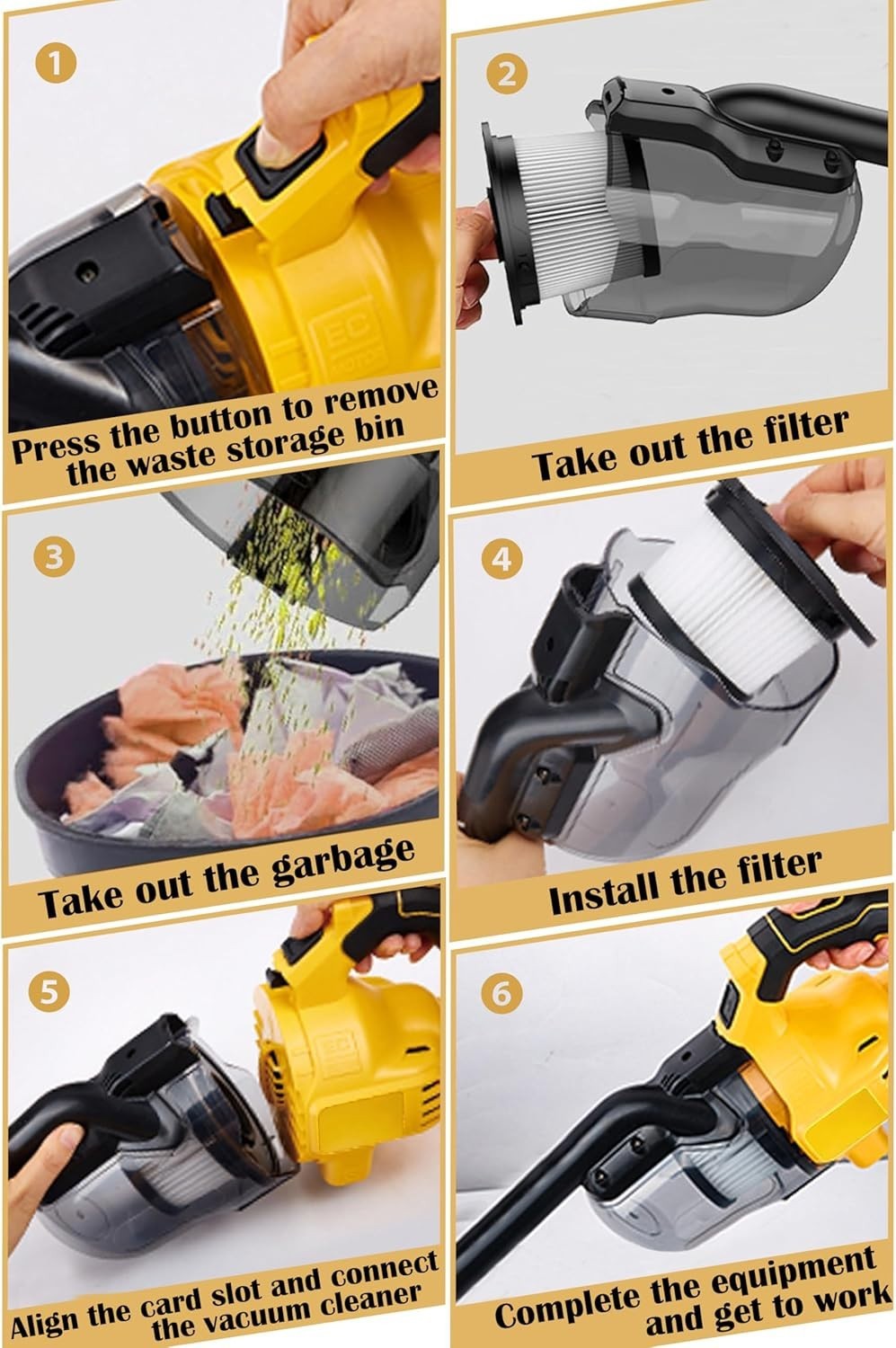 20V Cordless 5-in-1 Handheld Vacuum Cleaner – Powerful & Portable Cleaning Tool