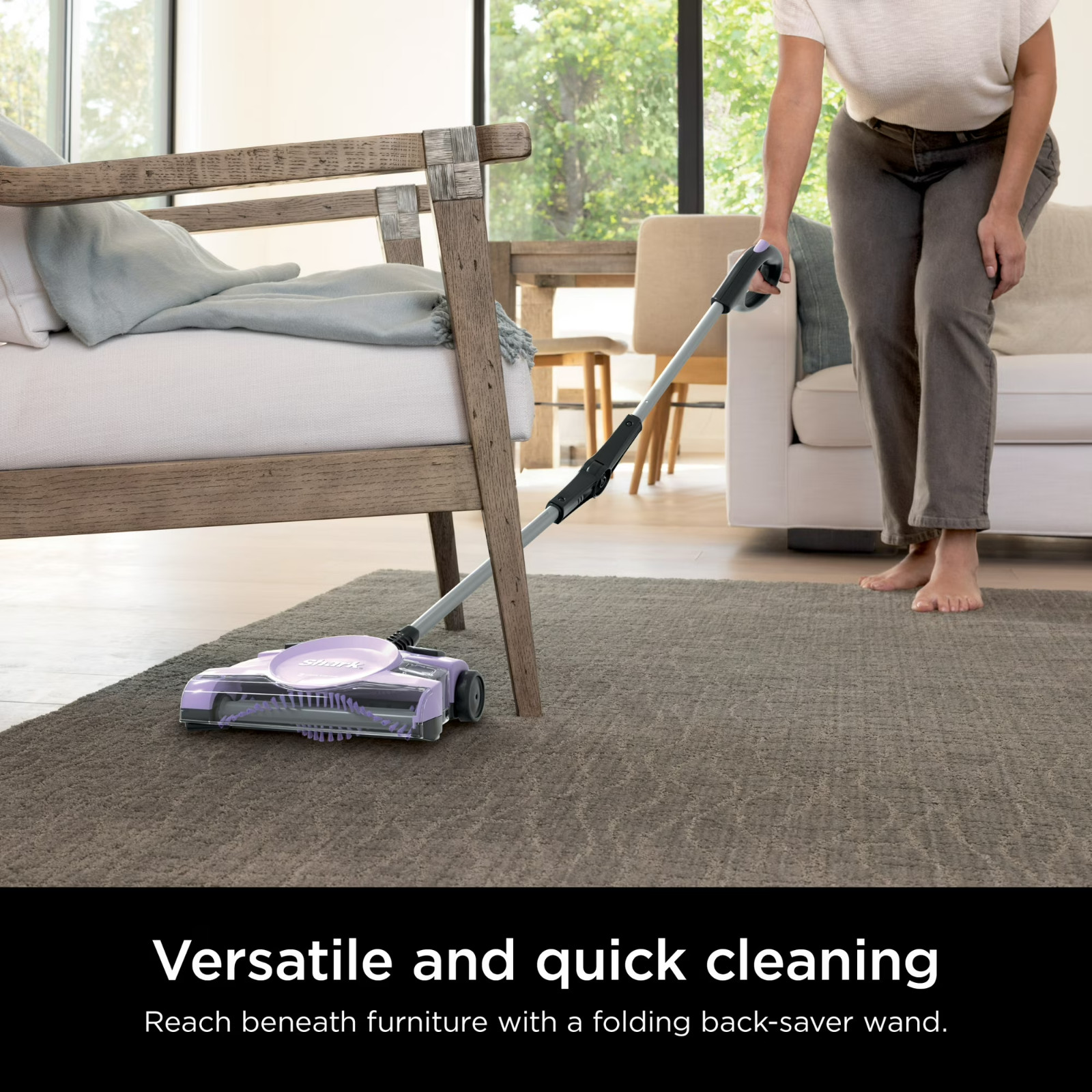 Shark 12″ Rechargeable Floor & Carpet Sweeper, Ultra-lightweight – V2945Z