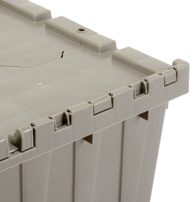 (6-Pack) Plastic Storage Container Organizer Shipping Tote Stackable Bins w/ Lid