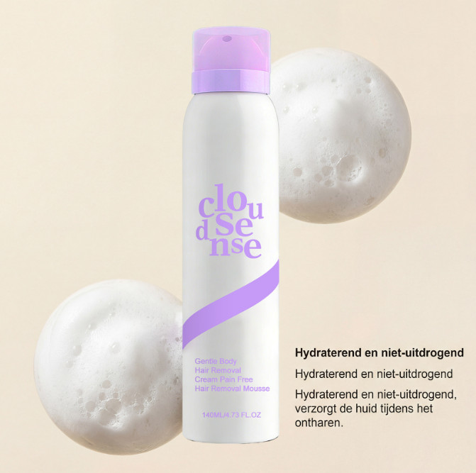 Cloud Sense Gentle Hair Removal Mousse Spray, Aloe & Hyaluronic Acid~2026