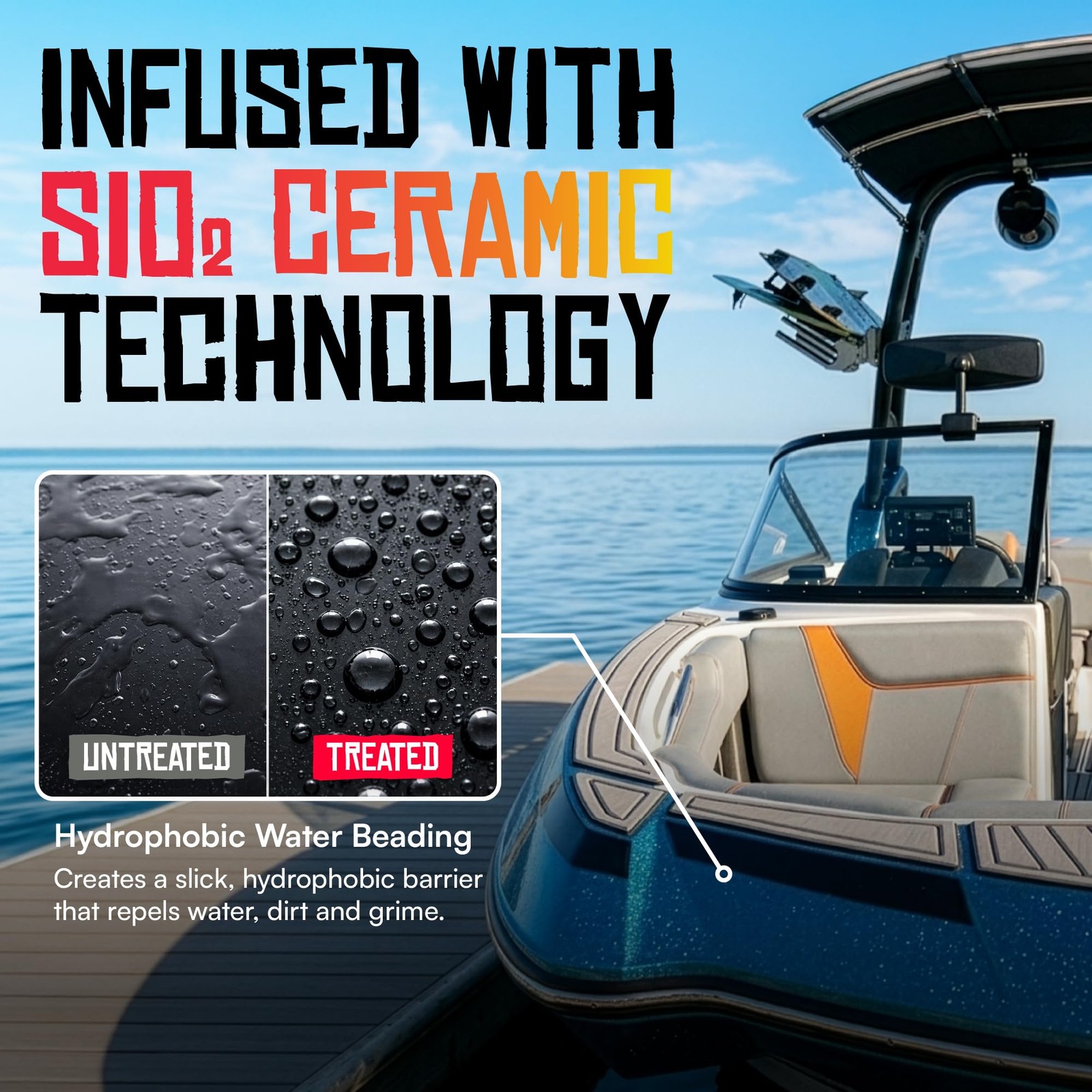 Boat Ceramic Coating Wax Spray Marine Shine Protection Very Cherry Scent 16oz