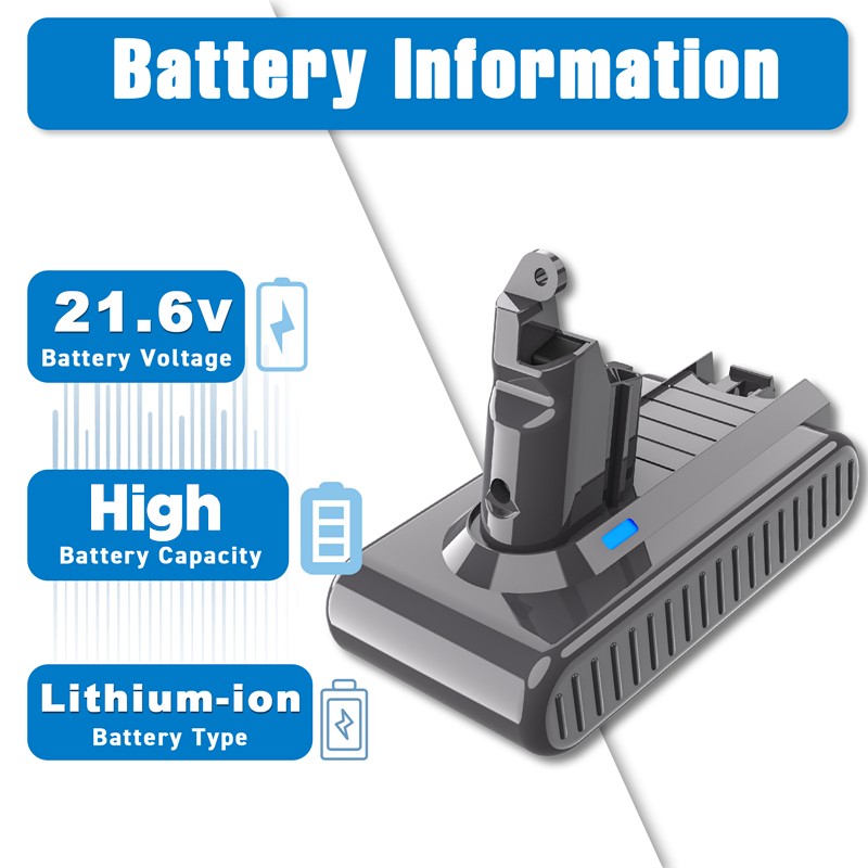 V6 Battery Replacement for Dyson SV03 SV04 SV09 SV06 Animal Battery /Filter