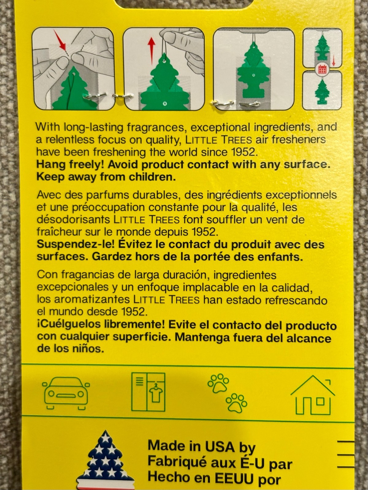 Lot Of 3 Packs Of 3 Little Trees 💜 Hanging Air Freshener (9 Trees Total) 💜 NEW