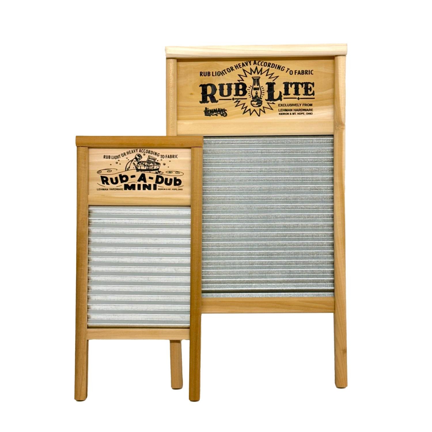 Lehman’s Small Galvanized Manual Washboard, Rub-A-Dub, V Crimp, 18 x 8.5 in