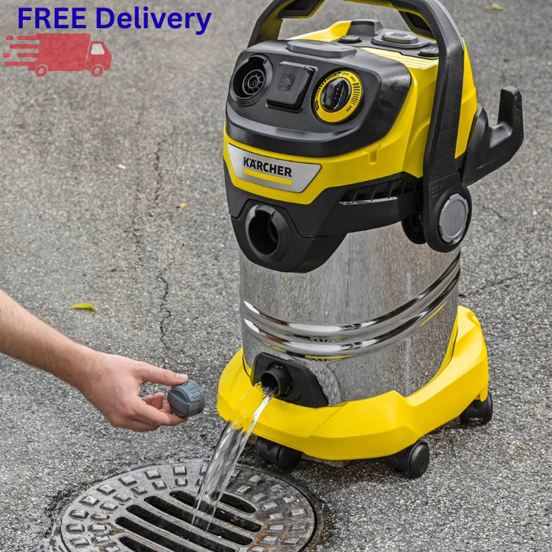 Karcher WD 6 P S 8 Gallon Wet Dry Vacuum Cleaner Blower 1300W Steel Tank New
