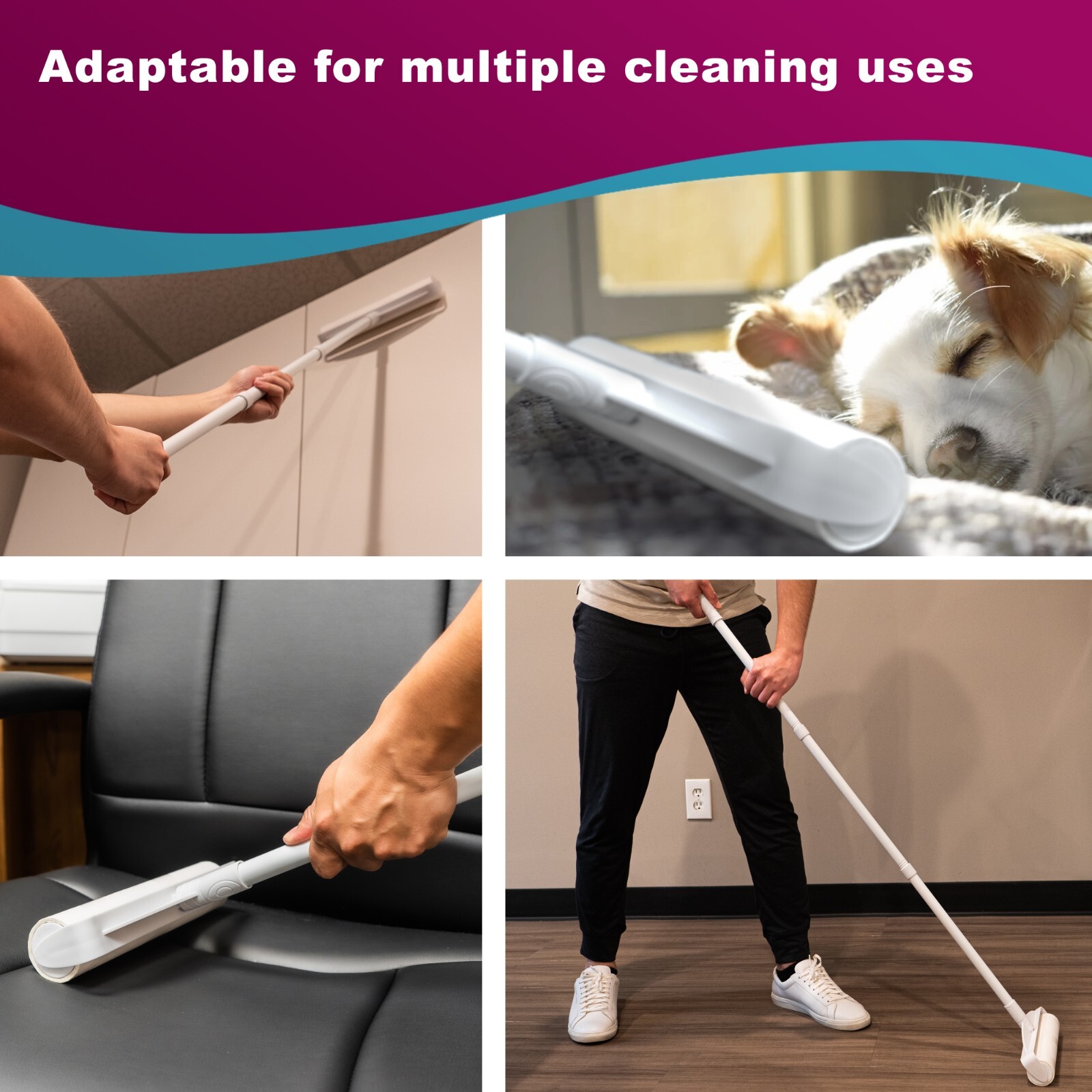 Sticky Lint Roller + 300 Sheets/ 600 Sheets for Pet Hair Removal Floor Roller
