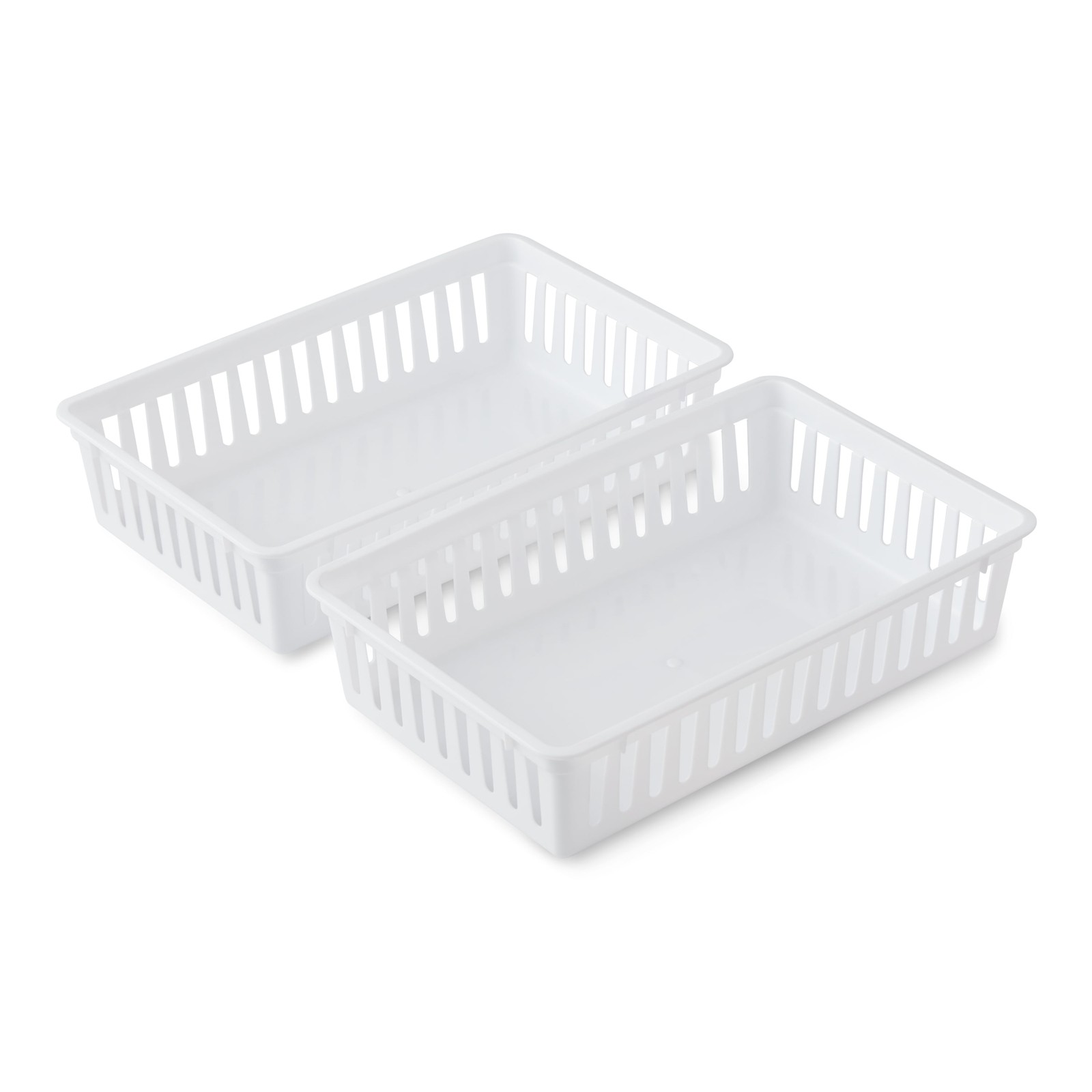(6 Pack) Mainstays 2-Pack Plastic Drawer Organizer Storage Bin Set, Mini Drawer