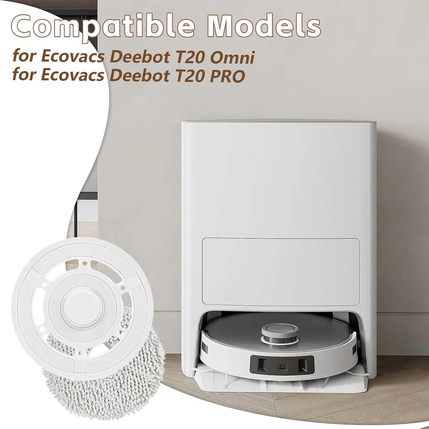 Mop Pad Holder for Ecovacs Deebot T20 Omni, T20 PRO Vacuum Cleaner, for Deebot T