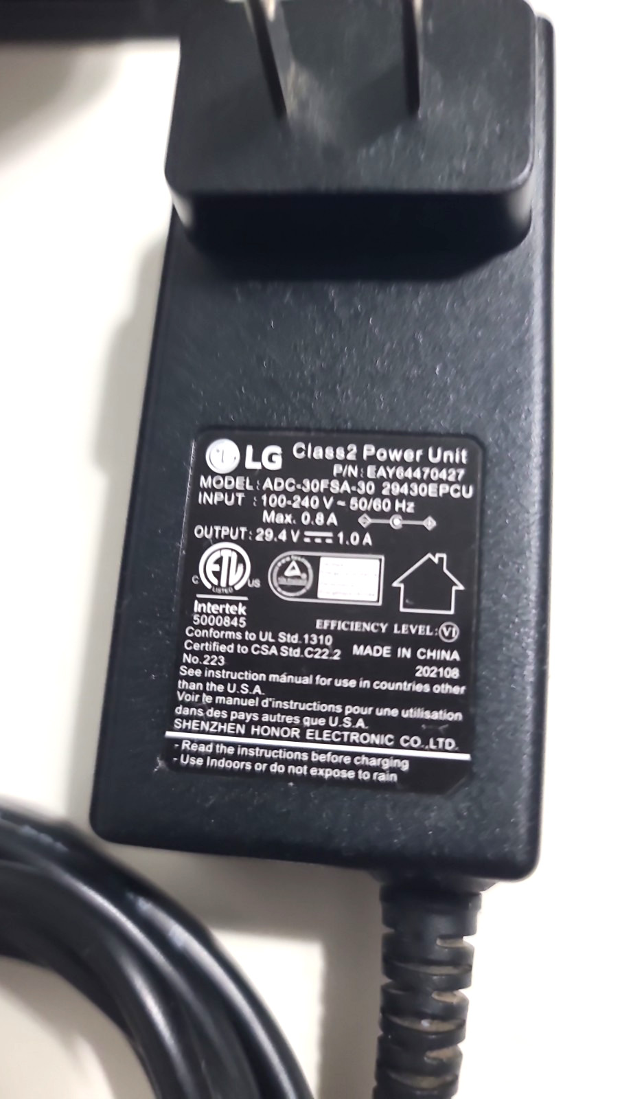 LG A9 906 912 916 CordZero Vacuum Wall Mount Charging Docking Station + Charger