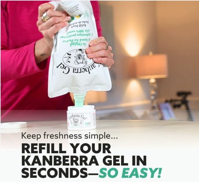 Kanberra Gel Refill Pouch 24oz Odor Eliminator Air Freshener Tea Tree Oil