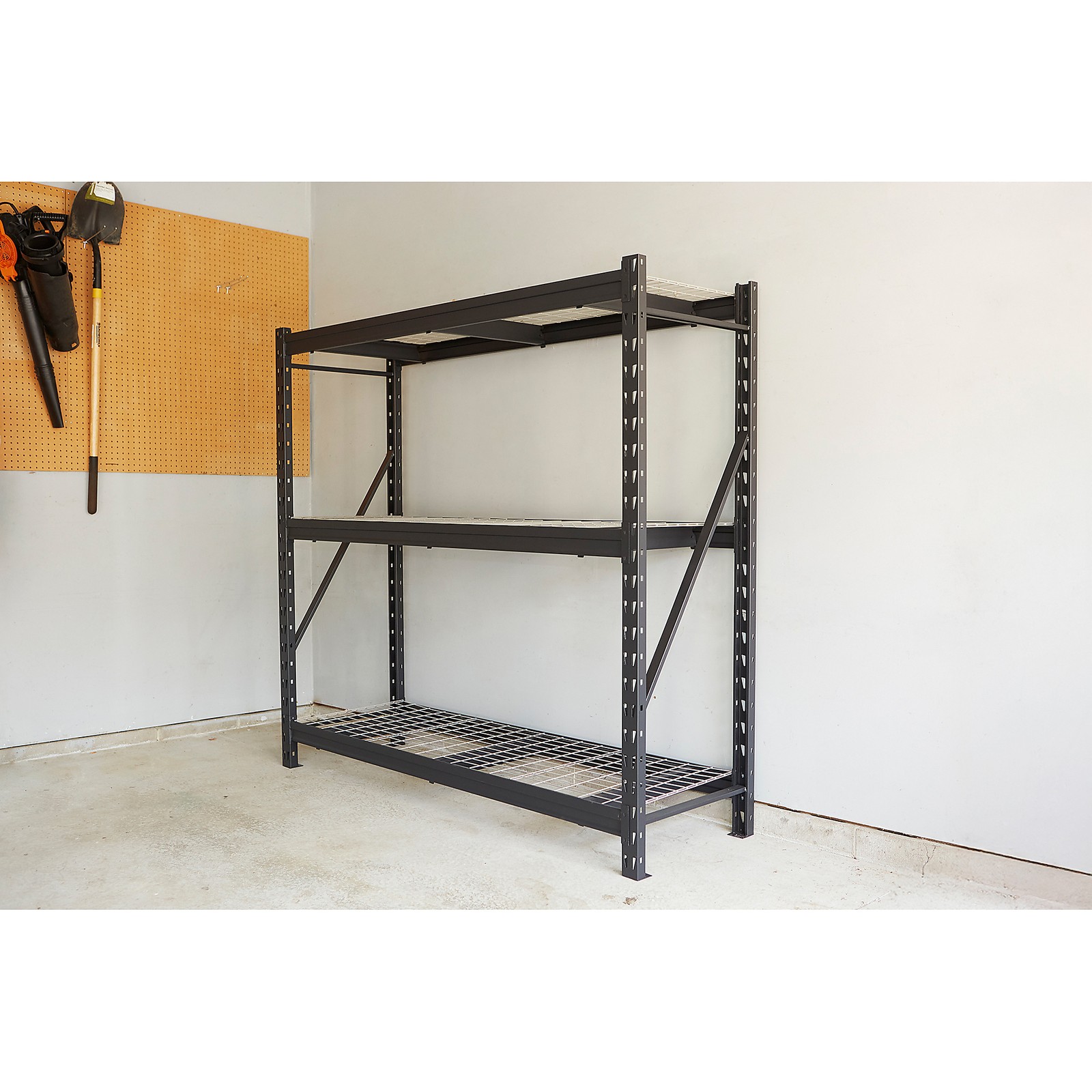 Ironton 3-Tier Steel Shelving Rack, 6,000-Lb. Total Capacity