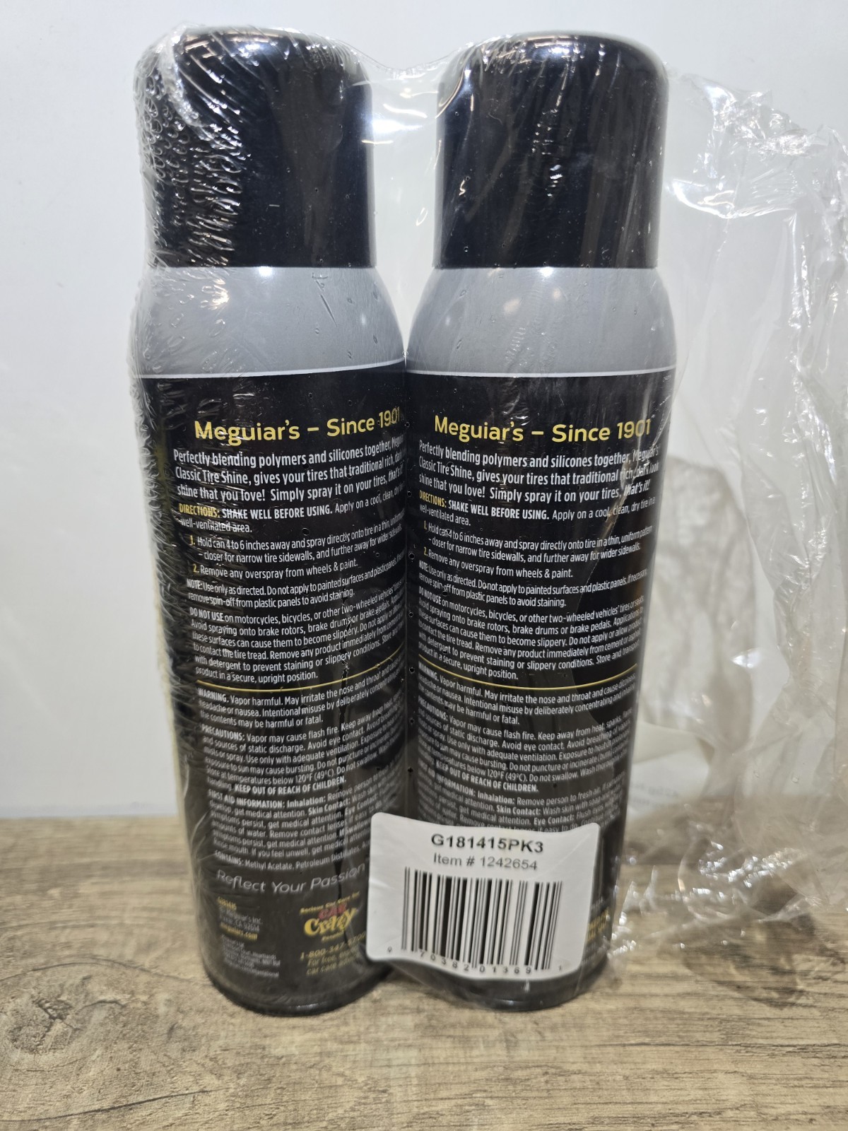 Meguiar’s Classic Tire Shine, 15 Ounce (Pack of 2) Keep Your Tires Looking NEW