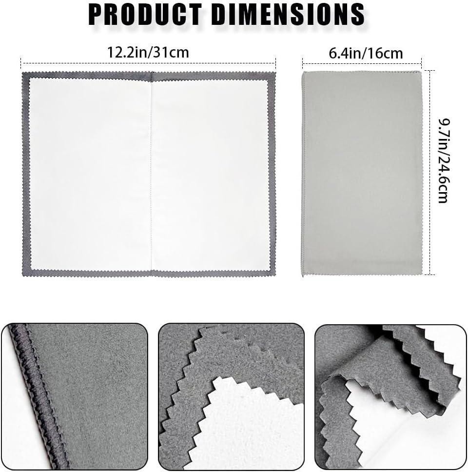 4pcs Polishing Cloth Large Cleaning Cloths for Gold Silver and Platinum Jewelry,