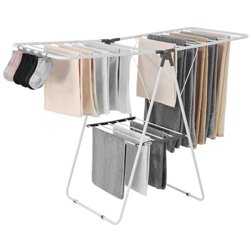 Clothes Drying Rack, 2-Tier Foldable Laundry Dryer 54.5″D x 23.6″W x 39.4″H