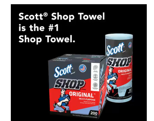 Scott Shop Towels Original Blue Shop Towels Bundle of 10 – 3-Packs 10 (30 rolls)