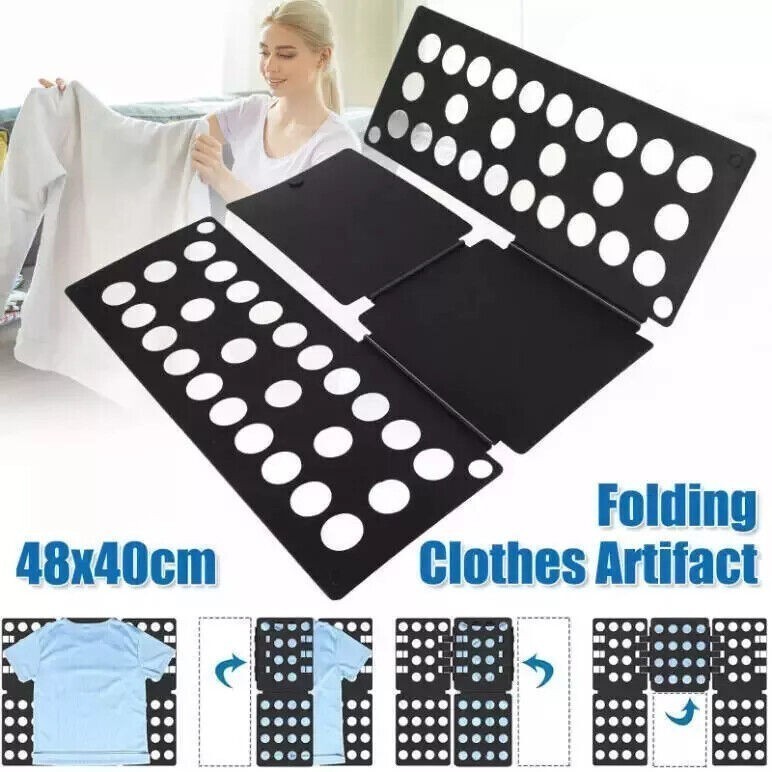 Clothes Folder Folding Board Laundry Organizer T-Shirt Fast Fold Flip Adjustable