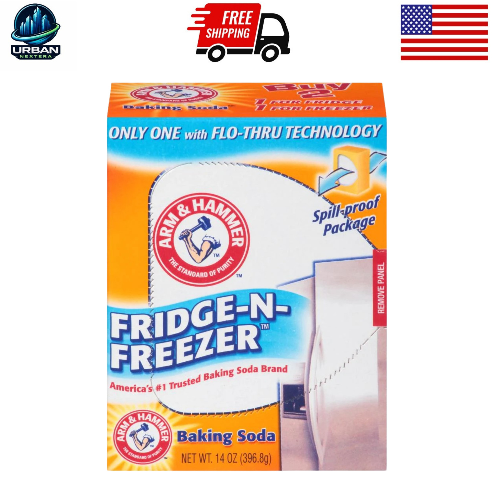 Arm & Hammer Fridge N Freezer Baking Soda Deodorizer 14 oz